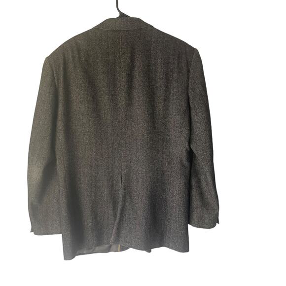 Robert Stock Men's Size 42 Grey Herrington Bone Camel Blend Grey 2 Button Blazer - Picture 5 of 11